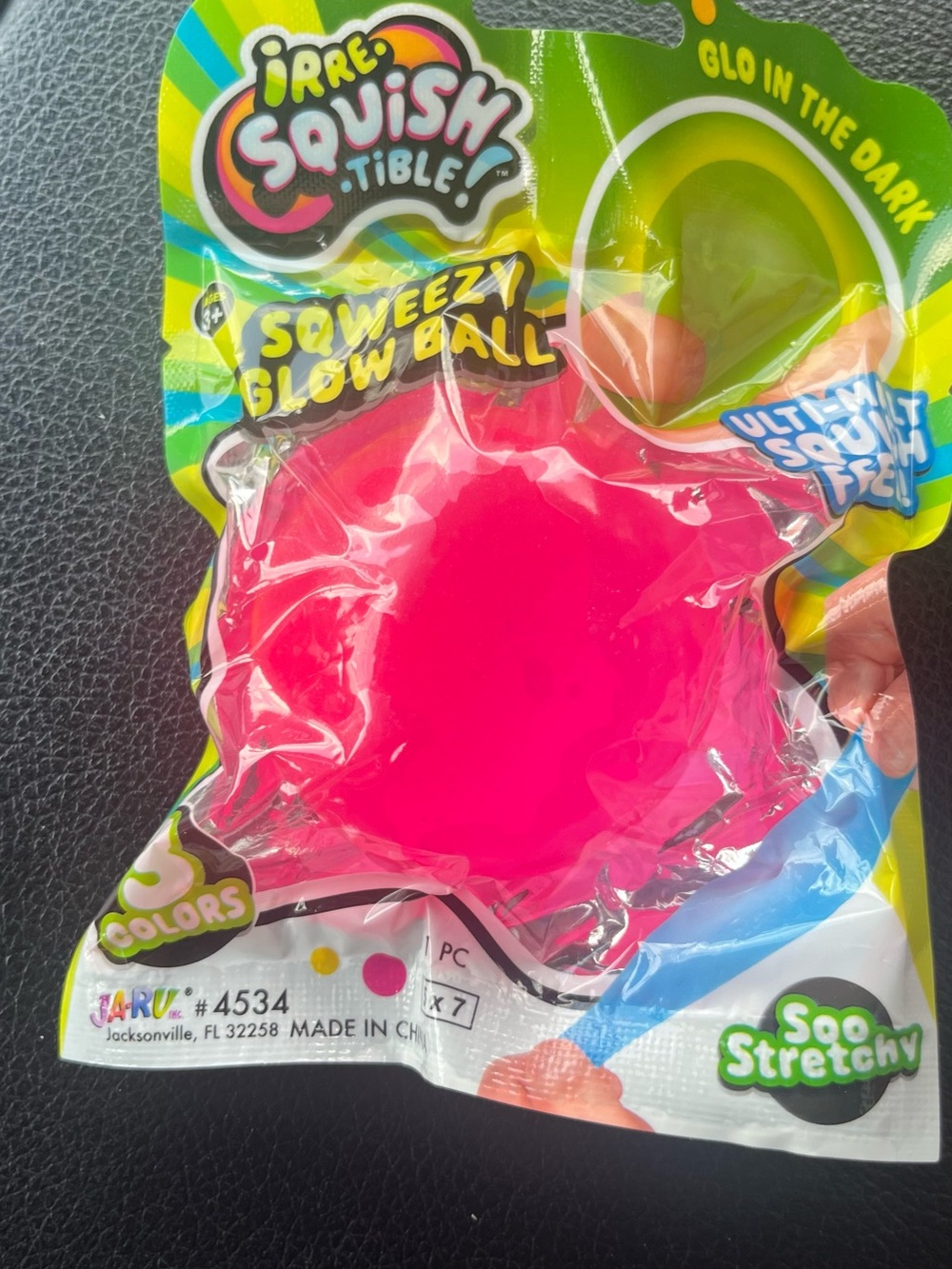 Irresquishtible- Squeezy Glow Ball - Pink